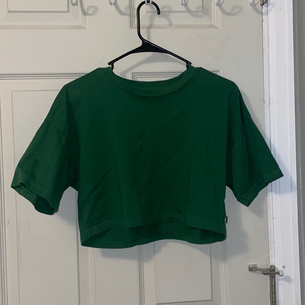 Aritzia Tna Green Crop Top
